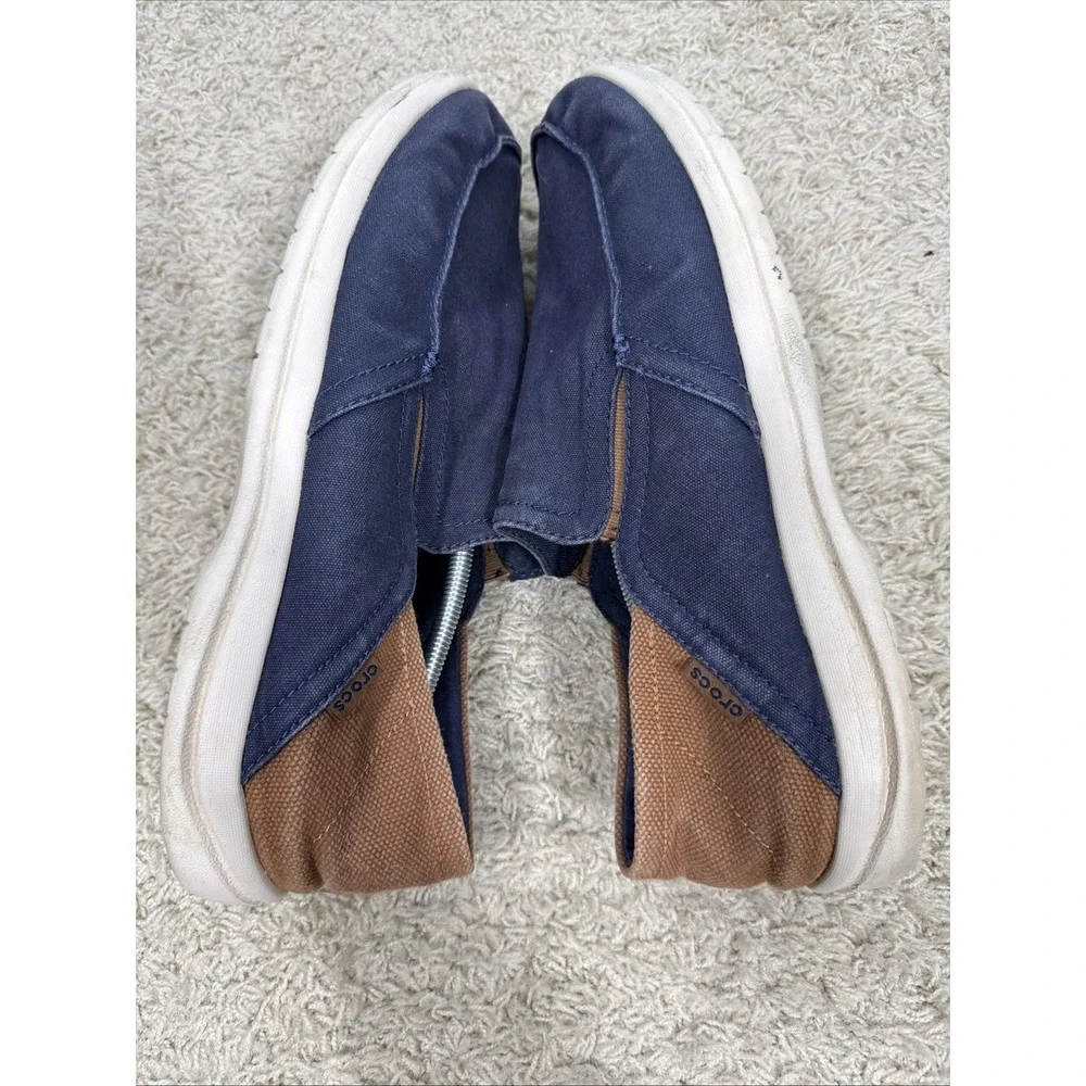 Crocs Mens Triple Comfort Navy Slip On Loafers Water Boat Shoes Size 15M Beach